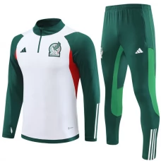 Mexico Træningssæt Børn 2023-24 - 1-4 Zip Grøn Hvid