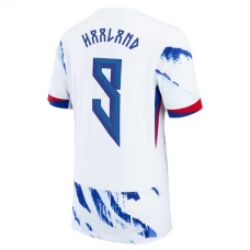 Norge Haaland 9 Udebanetrøje 2024 Fodboldsæt