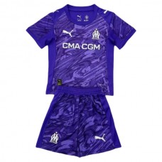 Olympique de Marseille Børn Målmand Udebanetrøje 2025-26 Fodboldsæt