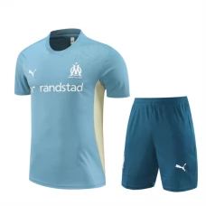 Olympique de Marseille Børn Træningstrøje Sæt 2024-25 - Shorts Blå
