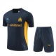 Olympique de Marseille Børn Træningstrøje Sæt 2024-25 - Shorts Dark Blå
