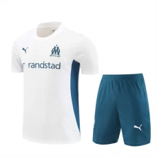 Olympique de Marseille Børn Træningstrøje Sæt 2024-25 - Shorts Hvid