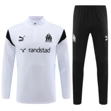 Olympique de Marseille Træningssæt 2023-24 - 1-4 Zip Hvid