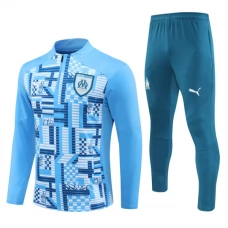 Olympique de Marseille Træningssæt 2024-25 - 1-4 Zip Blå
