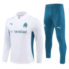 Olympique de Marseille Træningssæt 2024-25 - 1-4 Zip Hvid