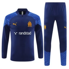 Olympique de Marseille Træningssæt Børn 2023-24 - 1-4 Zip Dark Blå