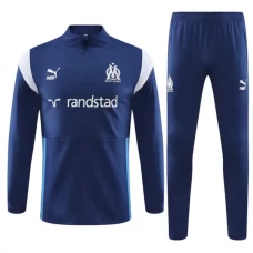 Olympique de Marseille Træningssæt Børn 2023-24 - 1-4 Zip Drak Blå