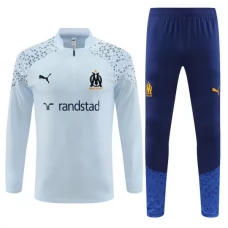 Olympique de Marseille Træningssæt Børn 2023-24 - 1-4 Zip Light Blå