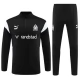Olympique de Marseille Træningssæt Børn 2023-24 - 1-4 Zip Sort Hvid