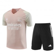 Olympique Lyonnais Trænings T-Shirt Sæt 2023-24 - Pink Sort