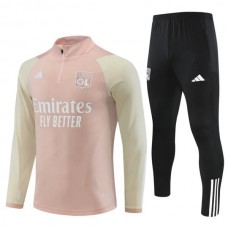 Olympique Lyonnais Træningssæt 2023-24 - 1-4 Zip Pink Sort