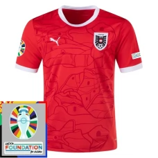 Østrig EM 2024 Hjemmebanetrøje Fodboldsæt Patch