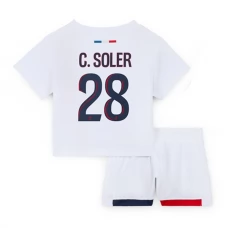 Paris Saint Germain Børn C.Soler 28 Udebanetrøje 2024-25 Fodboldsæt