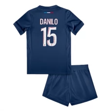Paris Saint Germain Børn Danilo 15 Hjemmebanetrøje 2024-25 Fodboldsæt