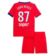 Paris Saint Germain Børn João Neves 87 Tredjetrøje 2025-26 Fodboldsæt