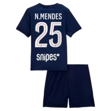 Paris Saint Germain Børn N.Mendes 25 Hjemmebanetrøje 2025-26 Fodboldsæt