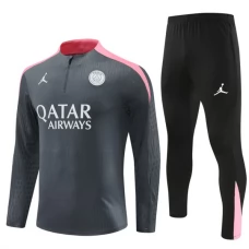 Paris Saint Germain Børn Træningssæt 2024-25 - 1-4 Zip Grå