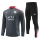 Paris Saint Germain Børn Træningssæt 2024-25 - 1-4 Zip Grå