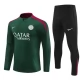 Paris Saint Germain Børn Træningssæt 2024-25 - 1-4 Zip Grøn