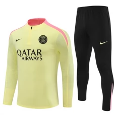 Paris Saint Germain Børn Træningssæt 2024-25 - 1-4 Zip Gul