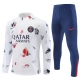 Paris Saint Germain Børn Træningssæt 2024-25 - 1-4 Zip Hvid