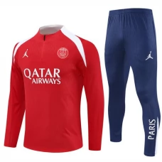 Paris Saint Germain Børn Træningssæt 2025-26 - 1-4 Zip Rød