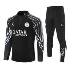 Paris Saint Germain Børn Træningssæt 2025-26 - 1-4 Zip Sort Champions League