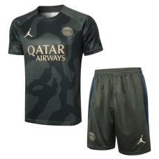 Paris Saint Germain Børn Træningstrøje Sæt 2024-25 - Shorts Dark Grøn