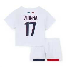 Paris Saint Germain Børn Vitinha 17 Udebanetrøje 2024-25 Fodboldsæt