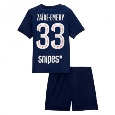 Paris Saint Germain Børn Zaïre-Emery 33 Hjemmebanetrøje 2025-26 Fodboldsæt