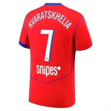 Paris Saint Germain Kvaratskhelia 7 Tredjetrøje 2025-26 Fodboldsæt