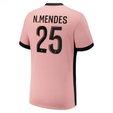 Paris Saint Germain N.Mendes 25 Tredjetrøje 2024-25 Fodboldsæt