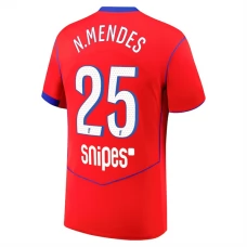 Paris Saint Germain N.Mendes 25 Tredjetrøje 2025-26 Fodboldsæt