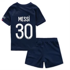 Paris Saint Germain PSG Fodboldsæt Børn 2022-23 Lionel Messi 30 Hjemmebanetrøje