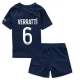 Paris Saint Germain PSG Fodboldsæt Børn 2022-23 Marco Verratti 6 Hjemmebanetrøje
