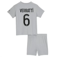 Paris Saint Germain PSG Fodboldsæt Børn 2022-23 Marco Verratti 6 Udebanetrøje