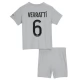 Paris Saint Germain PSG Fodboldsæt Børn 2022-23 Marco Verratti 6 Udebanetrøje