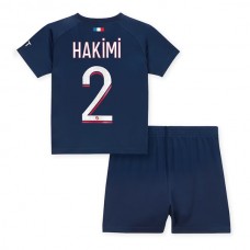 Paris Saint Germain PSG Fodboldsæt Børn 2023-24 Achraf Hakimi 2 Hjemmebanetrøje