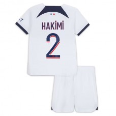 Paris Saint Germain PSG Fodboldsæt Børn 2023-24 Achraf Hakimi 2 Udebanetrøje
