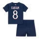 Paris Saint Germain PSG Fodboldsæt Børn 2023-24 Fabian 8 Hjemmebanetrøje