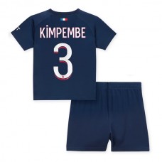 Paris Saint Germain PSG Fodboldsæt Børn 2023-24 Kimpembe 3 Hjemmebanetrøje