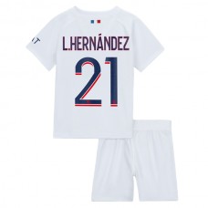 Paris Saint Germain PSG Fodboldsæt Børn 2023-24 L.Hernandez 21 Udebanetrøje