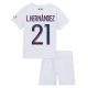 Paris Saint Germain PSG Fodboldsæt Børn 2023-24 L.Hernandez 21 Udebanetrøje