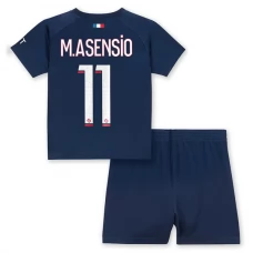 Paris Saint Germain PSG Fodboldsæt Børn 2023-24 M.Asensio 11 Hjemmebanetrøje