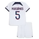 Paris Saint Germain PSG Fodboldsæt Børn 2023-24 Marquinhos 5 Udebanetrøje