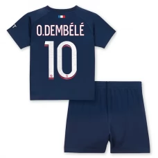 Paris Saint Germain PSG Fodboldsæt Børn 2023-24 O.Dembélé 10 Hjemmebanetrøje