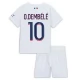 Paris Saint Germain PSG Fodboldsæt Børn 2023-24 O.Dembélé 10 Udebanetrøje