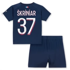 Paris Saint Germain PSG Fodboldsæt Børn 2023-24 Skriniar 37 Hjemmebanetrøje