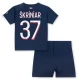 Paris Saint Germain PSG Fodboldsæt Børn 2023-24 Skriniar 37 Hjemmebanetrøje