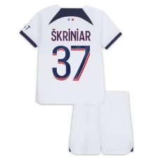 Paris Saint Germain PSG Fodboldsæt Børn 2023-24 Skriniar 37 Udebanetrøje